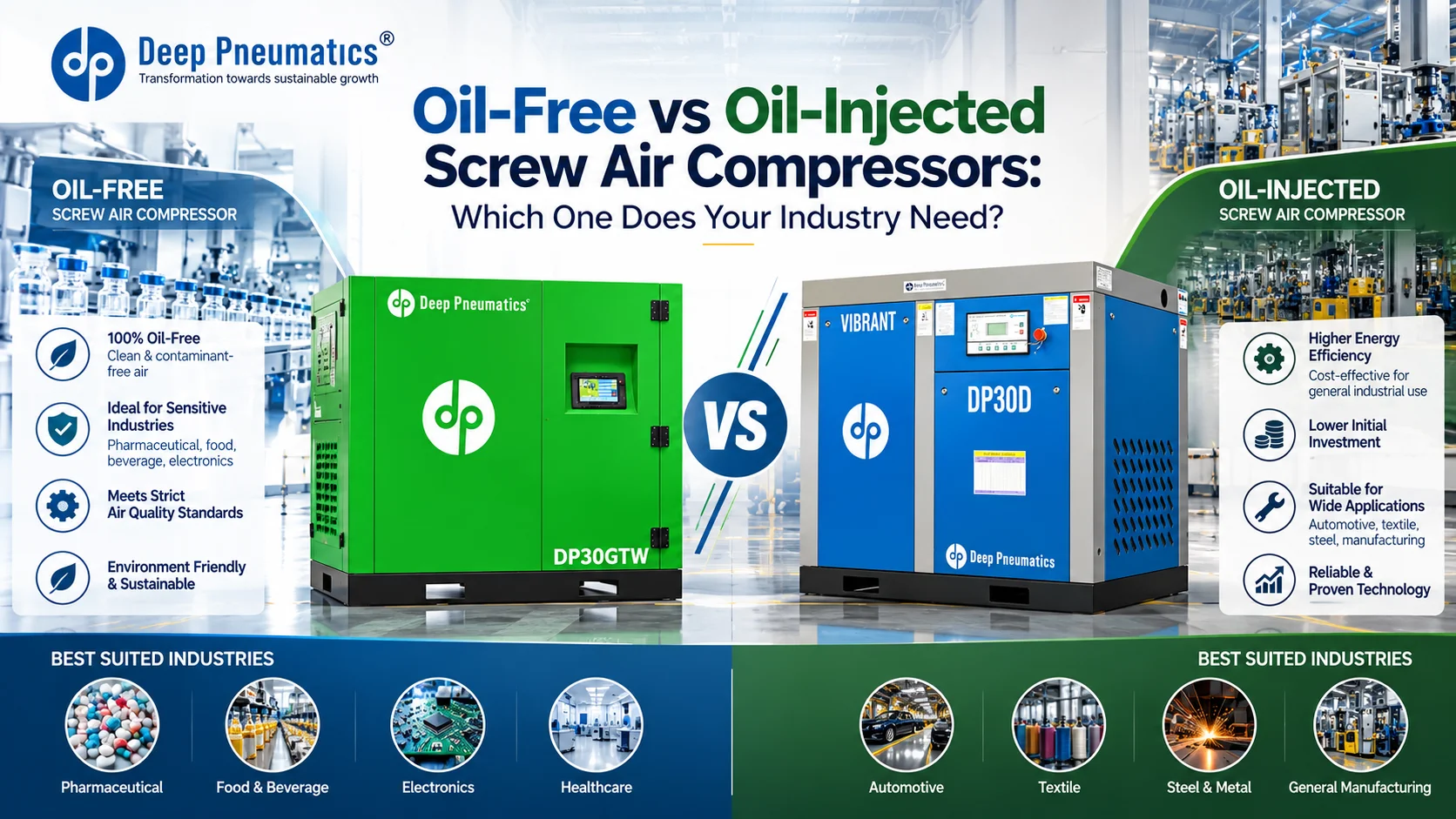 Oil-Free vs Oil-Injected Compressors